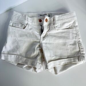 Abercrombie Kids | Jean Shorts | White | Girl’s 7/8